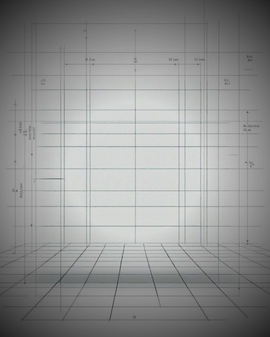 The same blueprint with the vehicle erased